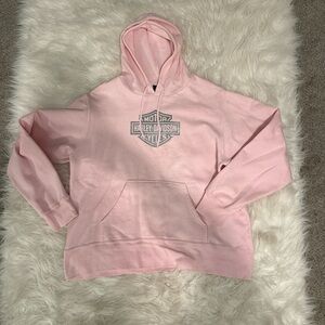 Light Pink Harley Davidson Hoodie